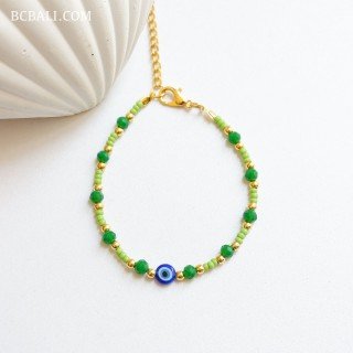 New Design Evil Eye Beads Bracelet Originally Handmade in Bali